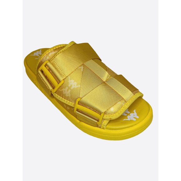 Kappa 222 Banda Mitel 4 Bright Yellow Athletic Sandal Slides Mens Size 9 - Picture 11 of 12